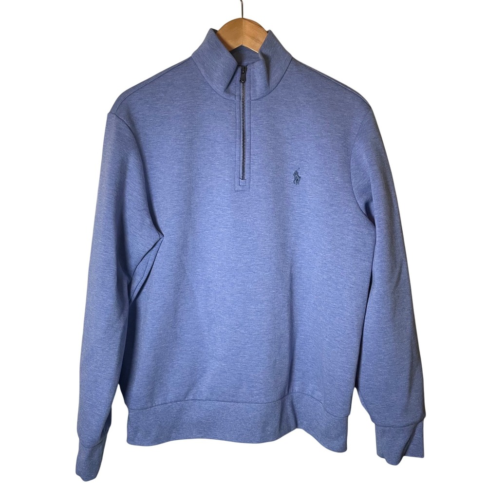 Polo Ralph Lauren Mens 1/4 Zip Pullover Sweatshirt Size M Blue Preppy